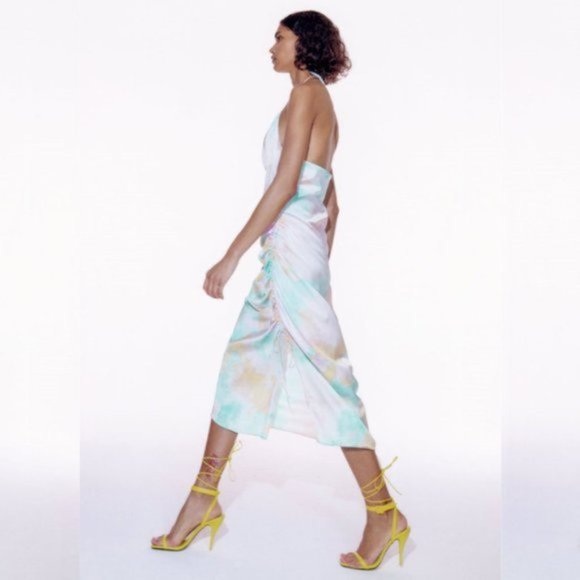 ZARA Tie Dye Slip Dress - Picture 4 of 10